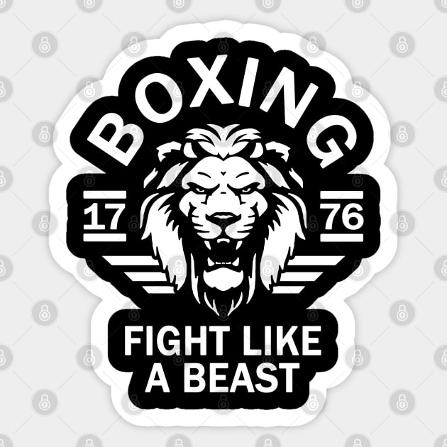 BOXING GYM Sticker by Tshirt Samurai